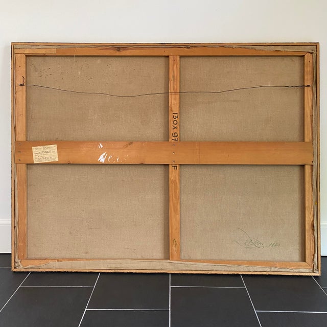 Black “Le Silence” Framed Oil on Canvas Painting by Fernando Lerin For Sale - Image 8 of 9