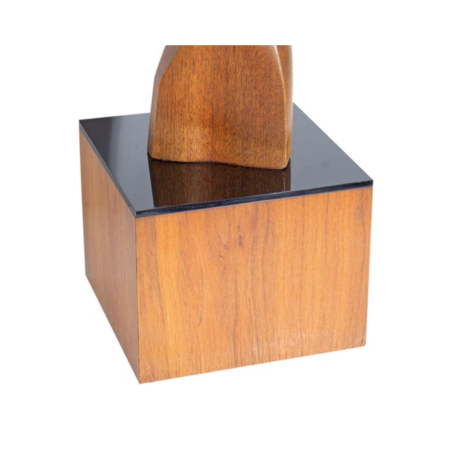 1970s 1972 Abstract Wood Sculpture by Alfredo Burlini For Sale - Image 5 of 7