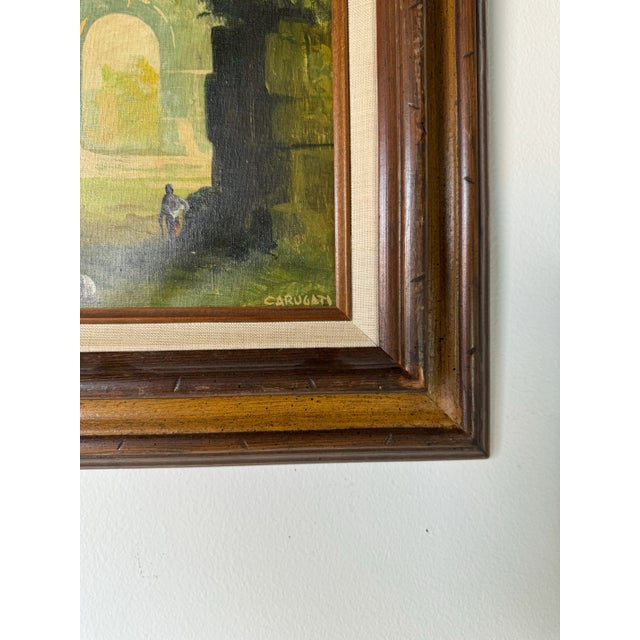 Textile Angela Carugati Italian (1881 - 1977) Oil Painting For Sale - Image 7 of 10