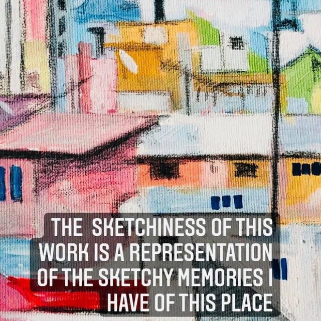 Contemporary Cityscape 'The Kite Runner' Painting For Sale - Image 6 of 7