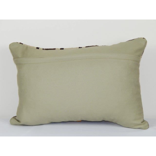 Turkish Lumbar Kilim Pillow Cover 14" X 20" For Sale - Image 4 of 5
