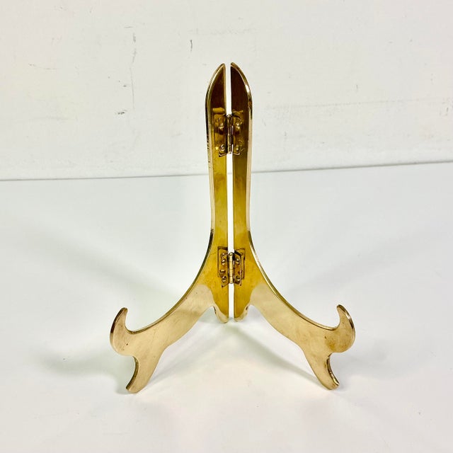 A lovely table top easel made from brass to showcase a favorite framed photograph or a small framed painting. It’s from...