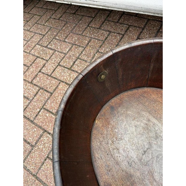 Georgian Mahogany Brass Banded Wine Cooler on Stand For Sale - Image 10 of 13