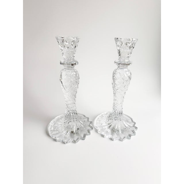 Waterford Crystal Waterford Crystal “Sea Jewel” Candlesticks – Pair With Original Box For Sale - Image 4 of 10