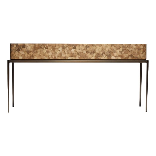 Jaya Console Table with Burned Eggshell Top by Reda Amalou Design For Sale