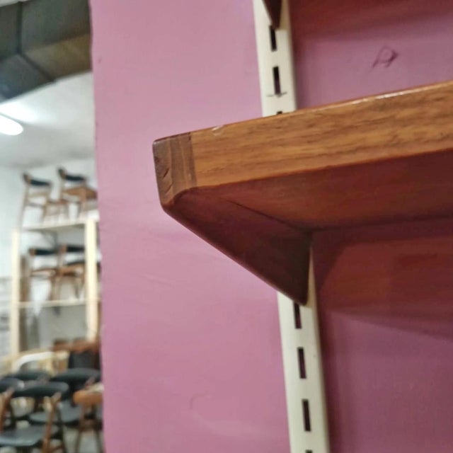 Wood Danish Wall Unit attributed to Kai Kristiansen, 1960s For Sale - Image 7 of 10