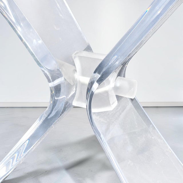 1970s Vintage Lucite Butterfly Console Base For Sale In Miami - Image 6 of 8