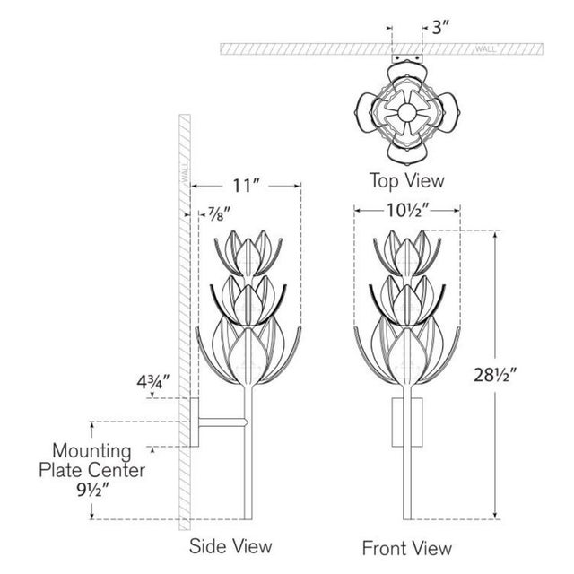 Metal Julie Neill for Visual Comfort Signature Alberto Extra Large Three Tier Sconce in Antique-Burnished Brass For Sale - Image 7 of 9