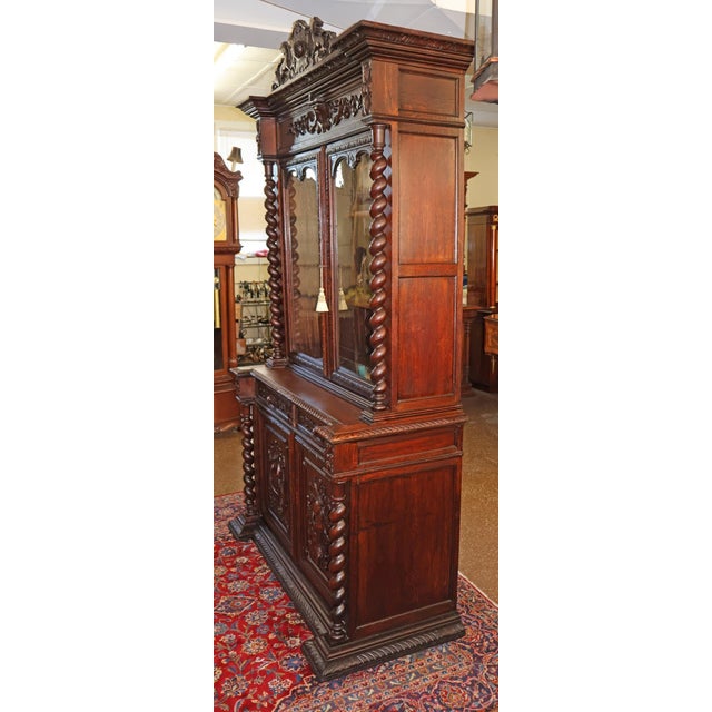 Late 19th Century 19th Century French Renaissance Revival Oak Cabinet Buffet Sideboard Huntboard For Sale - Image 5 of 14