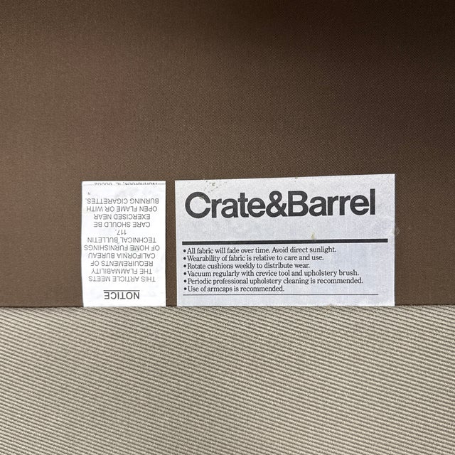 Crate & Barrel Lounge Armchairs, Pair For Sale - Image 12 of 12
