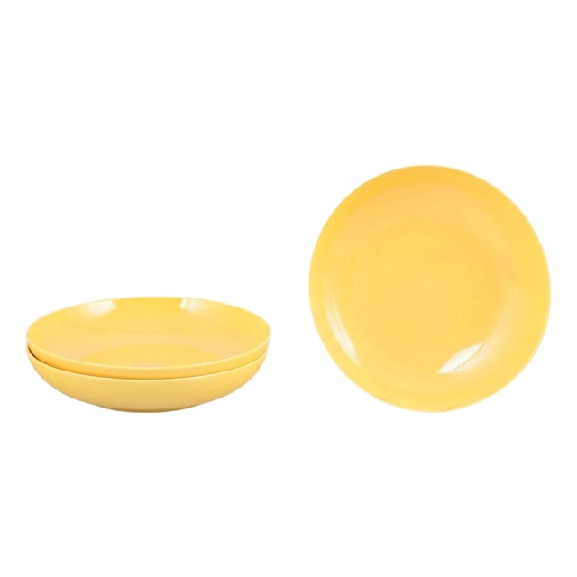 Large Deep Faience Plates from Aluminia, Set of 3 For Sale
