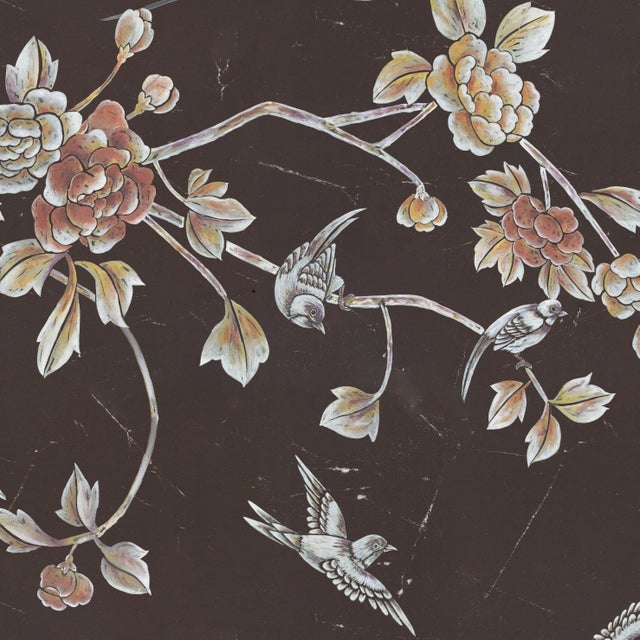 W36'* H100"/Panel, Antique-Style Coromandel Black Chinoiserie Wallpaper For Sale - Image 10 of 10