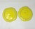 A pair of ceramic lemon-yellow color lettuce leaf plates by Secla. This wonderful pair of Portuguese plates will be a...