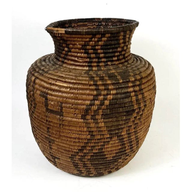 Early 20th Century Native American Style Apache Style Olla Basket For Sale - Image 4 of 8