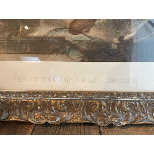 Wood Victorian Garden Lithograph For Sale - Image 7 of 7