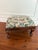 Vintage English Linen Floral Upholstered Wooden Footstool For Sale - Image 11 of 12