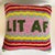 Textile Furbish Studio “Lit Af” Hand-Hooked Decorative Pillow For Sale - Image 7 of 7