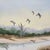 A signed vintage coastal marsh landscape painting by Gladys Spence, presented in an elegant carved gilt wood frame with a...