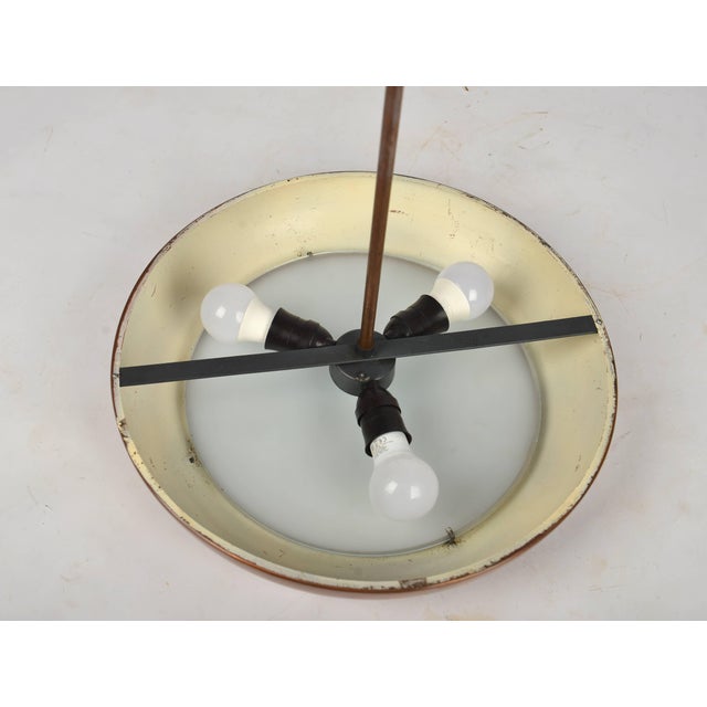 Josef Hurka Bauhaus UFO Ceiling Light attributed to Josef Hurka for Napako, 1930s For Sale - Image 4 of 8