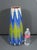 Blue Tall Modern Geometric Patterned Clay Vase For Sale - Image 8 of 10