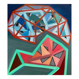 Contemporary Abstract Oil on Panel "The Disconnect Between Head and Heart" by Ashlynn Browning For Sale