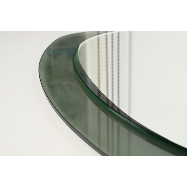 Oval Sage Green Beveled Mirror from Cristal Art, Italy, 1960s For Sale - Image 13 of 17