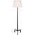 Transitional Chapman & Myers by Visual Comfort Signature Strie Floor Lamp in Aged Iron with Linen Shade For Sale - Image 3 of 3