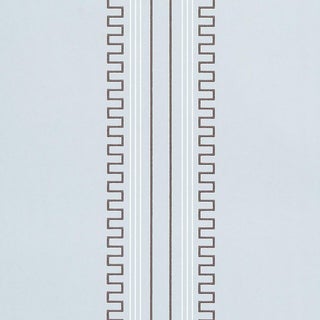 Sample - Schumacher X Mary McDonald Greco Stripe Wallpaper in Sky For Sale