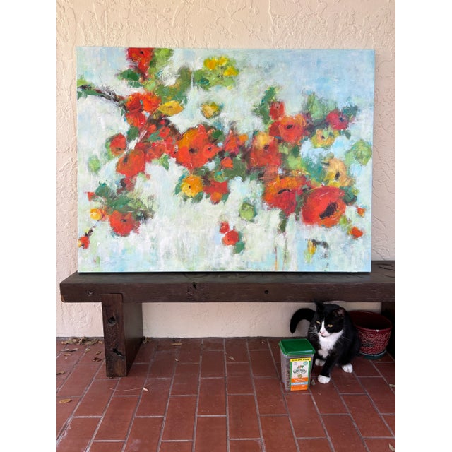 Impressionist “Island Vibes” Original, Abstract Impressionism, Botanic, Acrylic Painting by Linda McDonough For Sale - Image 3 of 12