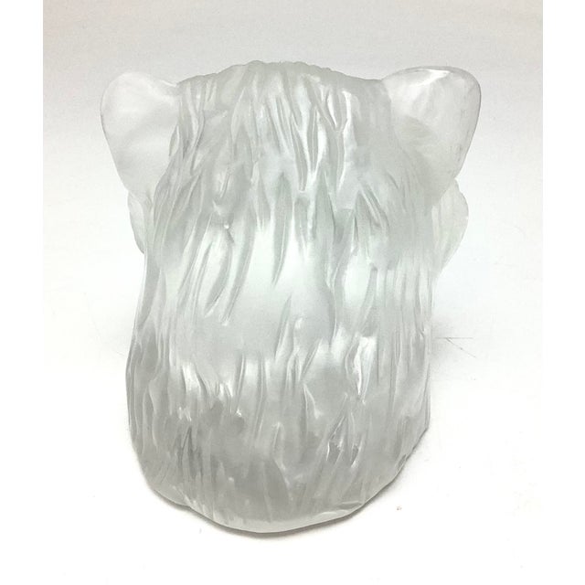 Art Nouveau Saint Louis Glass Crystal Lion Paperweight or Figurine For Sale - Image 3 of 7