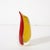 Yellow Mid-Century Modernist Hand-Blown Teardrop Form Glass Vase in Yellow and Scarlet For Sale - Image 8 of 12