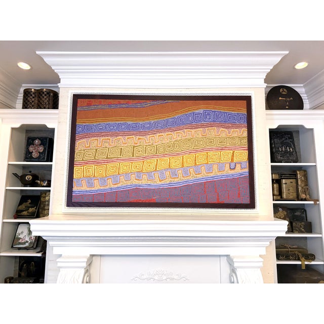 Contemporary Aboriginal Contemporary Painting Tingari by Patrick Tjungurrayi Provenance For Sale - Image 3 of 12