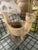 Vintage Wrought Iron Corner Bench With Terracotta Cat Statue Planer For Sale - Image 9 of 12