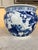 Ceramic Vintage Japanese Blue & White Bird & Cherry Blossom Jardinière / Planter For Sale - Image 7 of 9