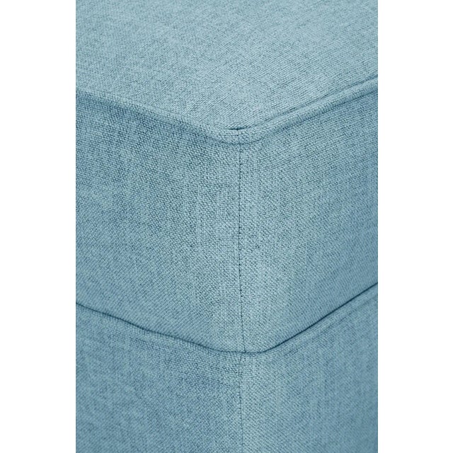 Not Yet Made - Made To Order Alcott Ottoman, Sky Linen For Sale - Image 5 of 8