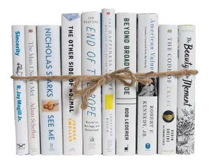 Decorative Books - Blizzard Dust Jacket Book Bundle - 1 Foot of White Books