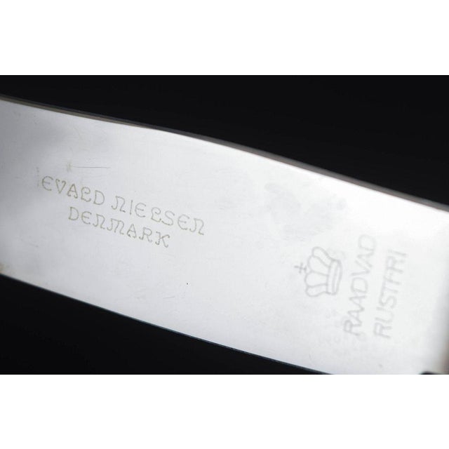 1930s Lunch Knives in Sterling Silver and Stainless Steel by Evald Nielsen, 1930s, Set of 3 For Sale - Image 5 of 6