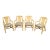 MCM Style Fan Back Bamboo & Rattan Armchairs – Set of 4 For Sale