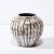 Mid-Century Modernist White and Earth Toned Ceramic Vase With Bowed Line Work For Sale - Image 11 of 13