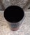 Art Deco Vase with White and Red Hand-Painted Decoration on Black Glass, 1930s For Sale - Image 3 of 5