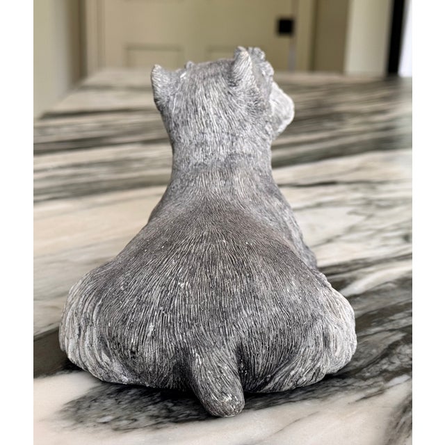 Dark Gray 1981 Sandicast Schnauzer Figure For Sale - Image 8 of 15
