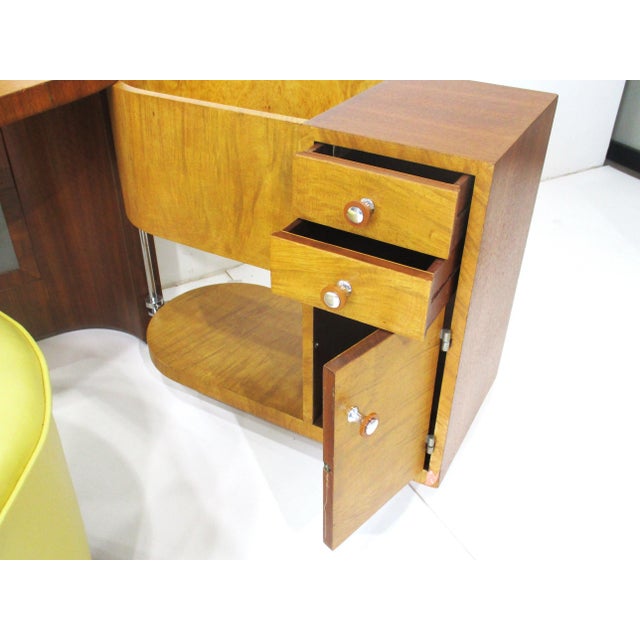 Wood Art Deco Vanity by Widdicomb 1933 Chicago Worlds Fair Florida House For Sale - Image 7 of 12