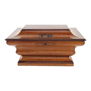 Large 19th Century Burled Birch Work Box, Circa 1840