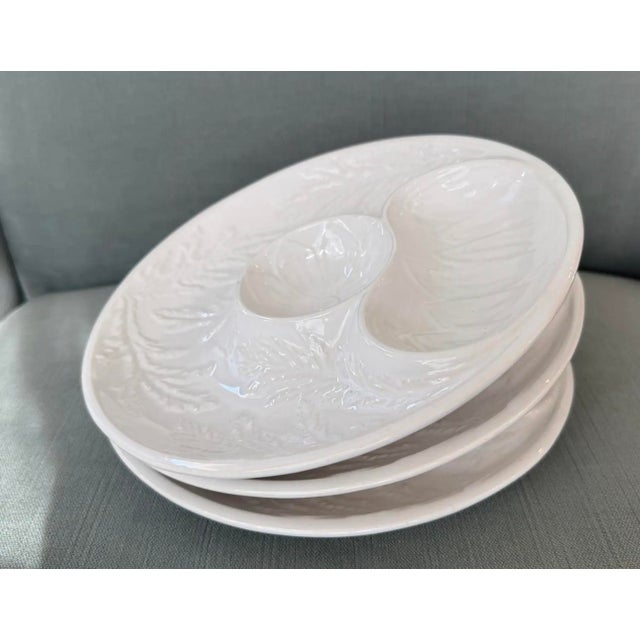 Bordallo Pinheiro Vintage French and Portuguese Artichoke/Oyster/Sushi Porcelain Plates - Mixed Set of Six For Sale - Image 4 of 7