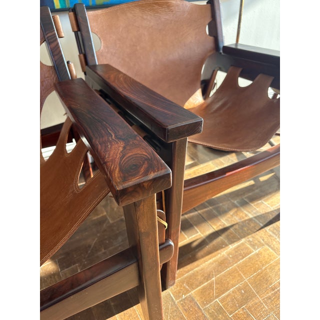 Camel Pair of Kilin Armchair, Sérgio Rodrigues - Brazilian Vintage Modern Chair For Sale - Image 8 of 8