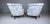 White Swedish Art Deco Barrel Bergere Chairs, 1920's French Toile For Sale - Image 8 of 15