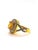 Bochic “Orient” Vintage Yellow Sapphire & Cognac Diamond Ring Set In 18K Gold & Silver For Sale - Image 12 of 13