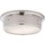 Siena Large Flush Mount in Chrome with White Glass Designer: Mounting: Flush Shade Detail: White Glass Socket: 2 - E26...