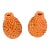 Pair of Vintage Mid-Century Italian Glazed Ceramic Trompe l'Oeil Floral Vases For Sale