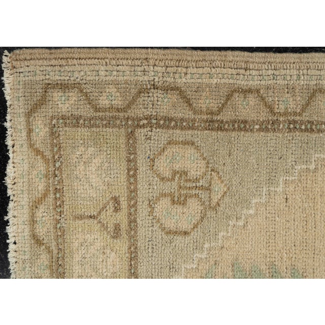 Early 21st Century Turkish Mini Rug Oriental Hand Knotted Vintage Rug 1'10" x 3'2" #21006 For Sale - Image 5 of 8